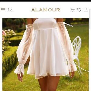 Elegant White Chiffon Dress